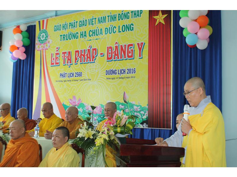 PG Đồng Tháp: Chùa Đức Long bế giảng khóa an cư