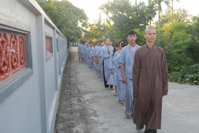Thái Bình: Chùm ảnh khóa tu mùa hè tại chùa Hoằng Văn