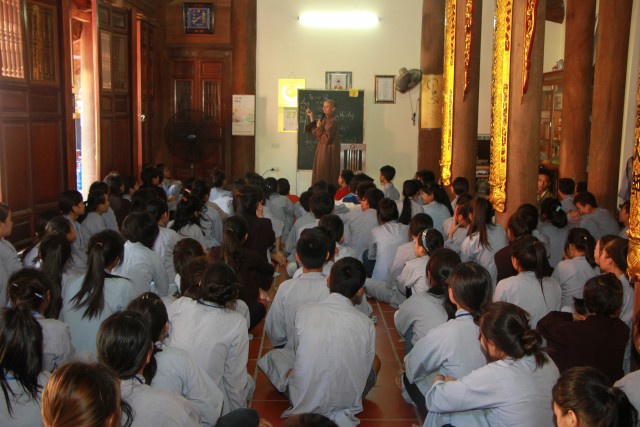 Thái Bình: Chùm ảnh khóa tu mùa hè tại chùa Hoằng Văn