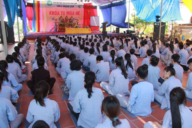 Thái Bình: Chùm ảnh khóa tu mùa hè tại chùa Hoằng Văn