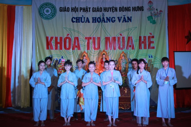 Thái Bình: Chùm ảnh khóa tu mùa hè tại chùa Hoằng Văn