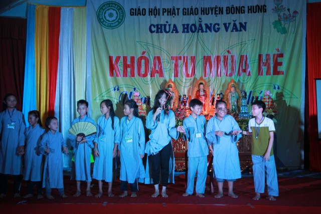 Thái Bình: Chùm ảnh khóa tu mùa hè tại chùa Hoằng Văn