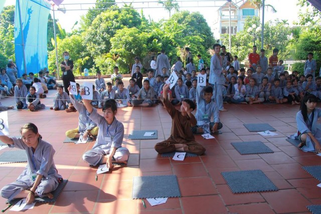 Thái Bình: Chùm ảnh khóa tu mùa hè tại chùa Hoằng Văn