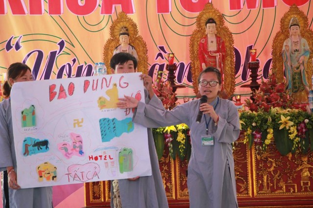 Thái Bình: Chùm ảnh khóa tu mùa hè tại chùa Hoằng Văn