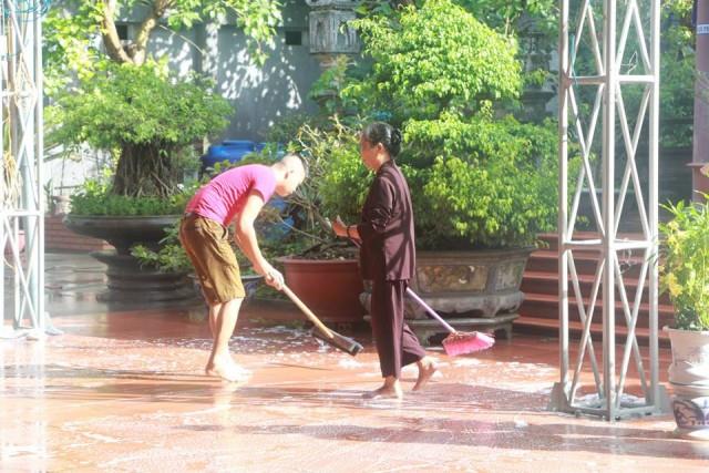 Thái Bình: Công tác chuẩn bị Đại lễ cầu siêu thai nhi sản nạn tại chùa Từ Xuyên