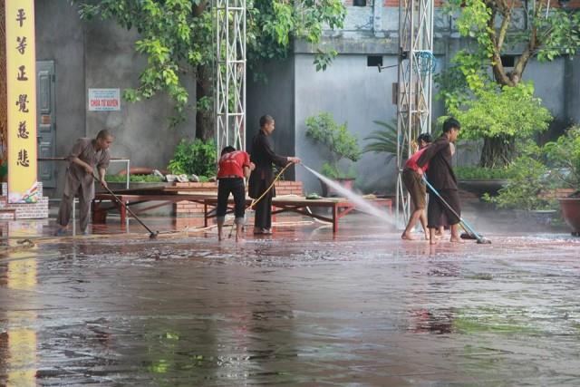 Thái Bình: Công tác chuẩn bị Đại lễ cầu siêu thai nhi sản nạn tại chùa Từ Xuyên