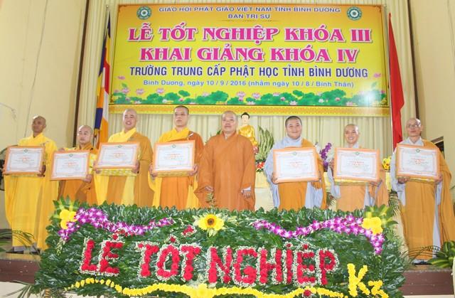 Bình Dương: Lễ tốt nghiệp khóa III, khai giảng khóa IV