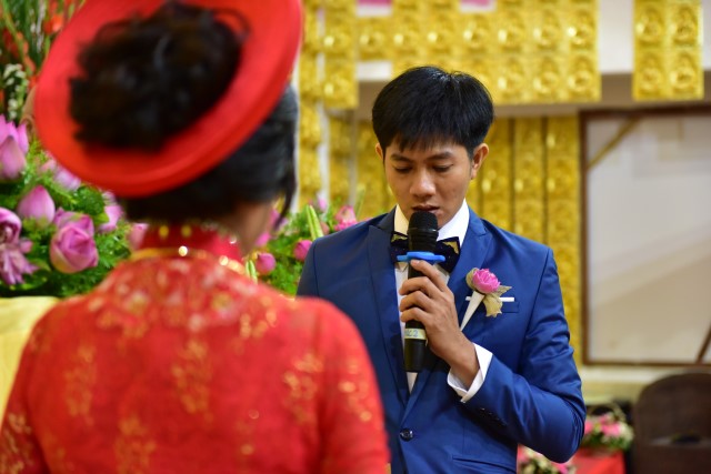 Chùa Giác Ngộ: Lễ hằng thuận của Phật tử Thanh Tú và Minh Tú