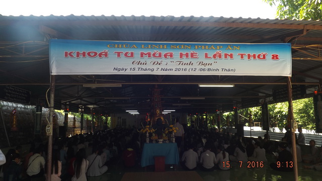 Chùa Linh Sơn Pháp Ấn tổ chức khóa tu mùa hè lần 8