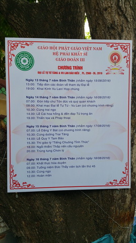 Giáo đoàn III – Phật giáo Khất sĩ tổ chức lễ Tự tứ