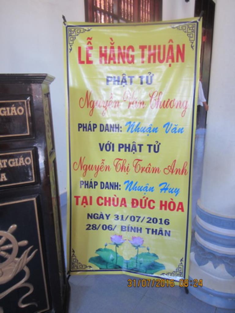 Chùa Đức Hòa tổ chức lễ hằng thuận