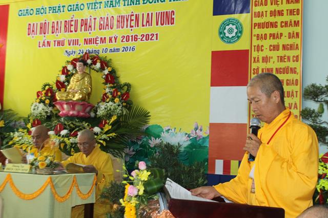 Đồng Tháp: Suy Cử TT. Thích Thiện Ngữ Trưởng BTS Phật giáo Huyện Lai Vung