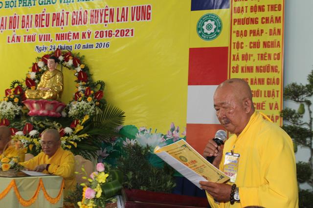 Đồng Tháp: Suy Cử TT. Thích Thiện Ngữ Trưởng BTS Phật giáo Huyện Lai Vung