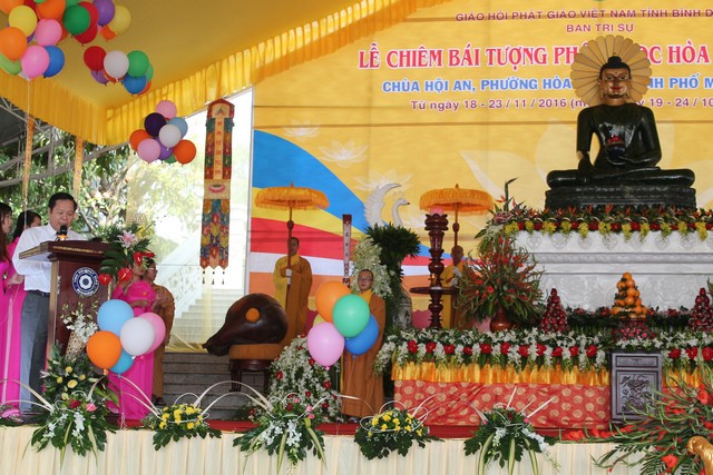 Bình Dương: Lễ khai mạc chiêm bái tượng Phật Ngọc Hòa Bình Thế Giới tại chùa Hội An