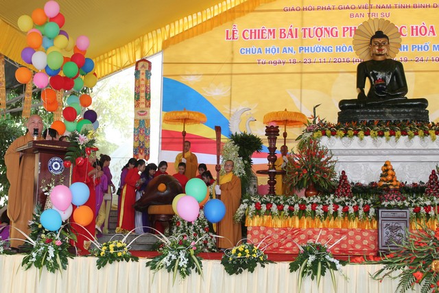 Bình Dương: Lễ khai mạc chiêm bái tượng Phật Ngọc Hòa Bình Thế Giới tại chùa Hội An