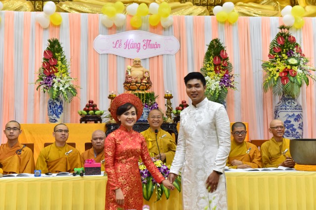 Chùa Giác Ngộ: Lễ hằng thuận của 2 Phật tử Pháp Đạo và Hoa Tâm