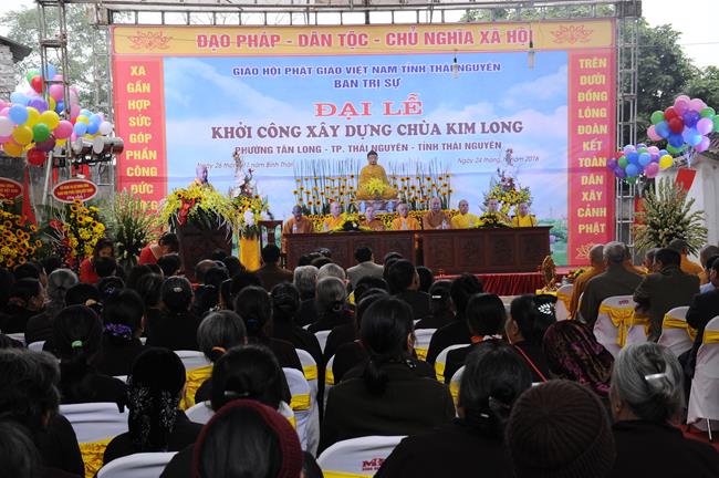 Thái Nguyên: Đại lễ khởi công xây dựng chùa Kim Long