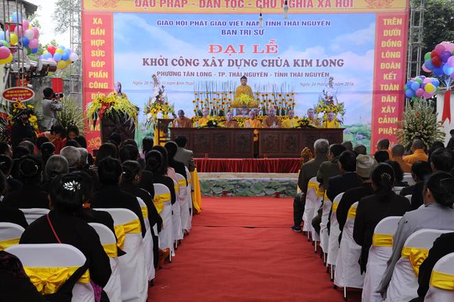 Thái Nguyên: Đại lễ khởi công xây dựng chùa Kim Long