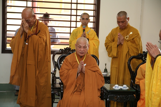 Cung nghinh Giác linh cố HT. Thích Chơn Thiện thăm 2 cơ sở Học viện và Văn phòng BTS tỉnh