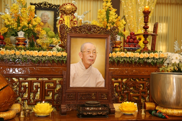 Cung nghinh Giác linh cố HT. Thích Chơn Thiện thăm 2 cơ sở Học viện và Văn phòng BTS tỉnh