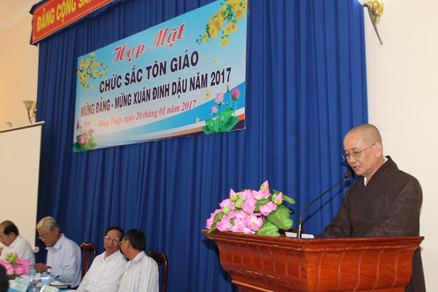 Phật giáo Đồng Tháp chúc tết Chính quyền tỉnh