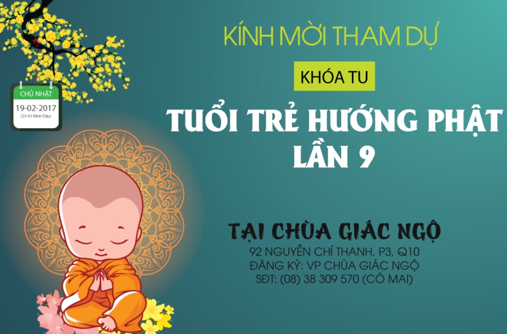 Thư Mời Tham Dự Khóa Tu Tuổi Trẻ Hướng Phật Lần 9
