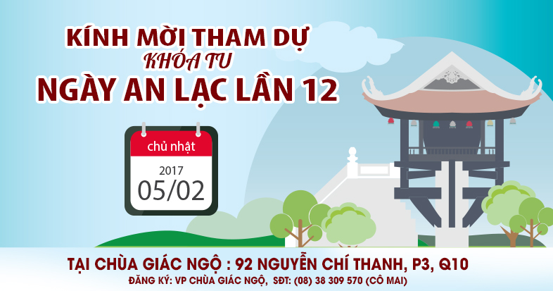 THƯ MỜI THAM DỰ KHÓA TU NGÀY AN LẠC LẦN 12