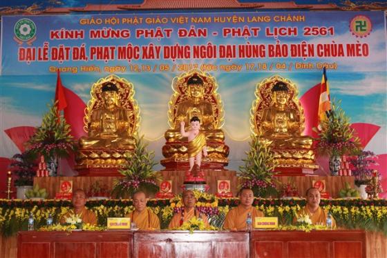 Lễ đặt đá - Phạt mộc xây dựng chùa Mèo - Lang Chánh