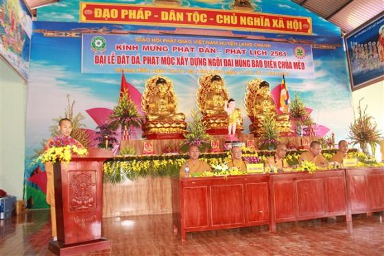 Lễ đặt đá - Phạt mộc xây dựng chùa Mèo - Lang Chánh