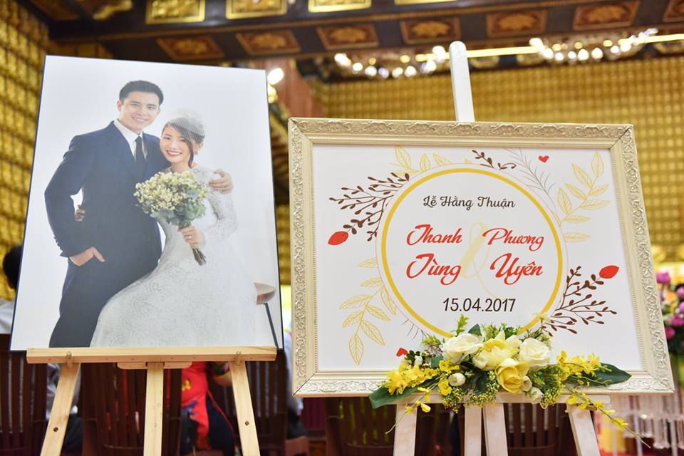 Lễ hằng thuận của Thanh Tùng và Phương Uyên tại chùa Giác Ngộ