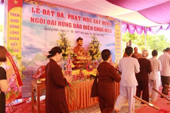 Lễ đặt đá - Phạt mộc xây dựng chùa Mèo - Lang Chánh