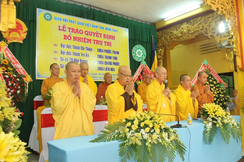Đồng Tháp: Bổ nhiệm trụ trì 4 chùa tại TP. Sa Đéc