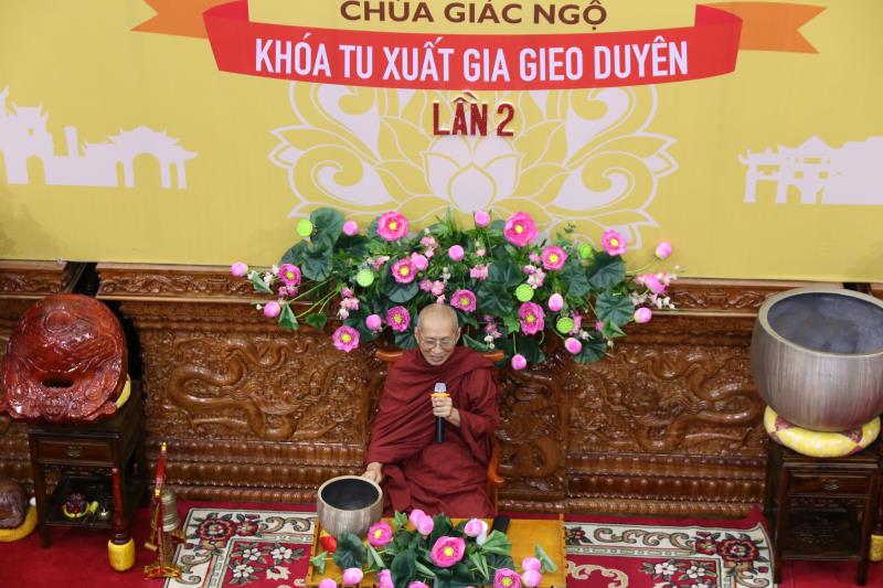 Ngày tu tập thứ hai tại khóa tu xuất gia gieo duyên chùa Giác Ngộ