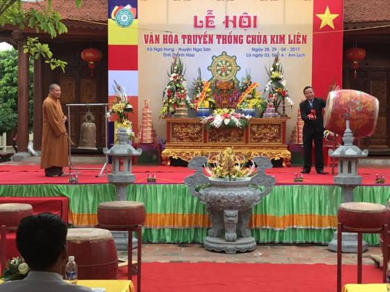 Khai mạc lễ hội truyền thống năm 2017 chùa Kim Liên - Nga Sơn