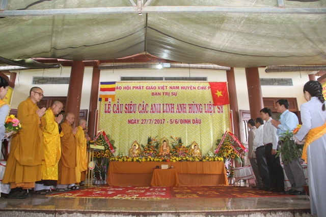 Gia Lai: Ban Trị sự Phật giáo huyện Chư Păh tổ chức lễ kỳ siêu anh linh các anh hùng Liệt sĩ nhân ngày 27/07.