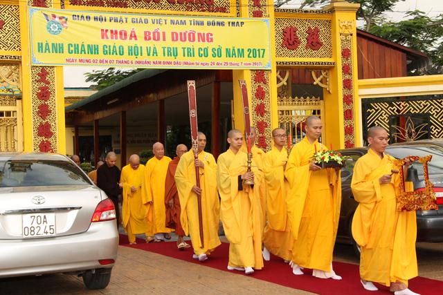 Đồng Tháp: Khai mạc khoá hành chánh trụ trì năm 2017