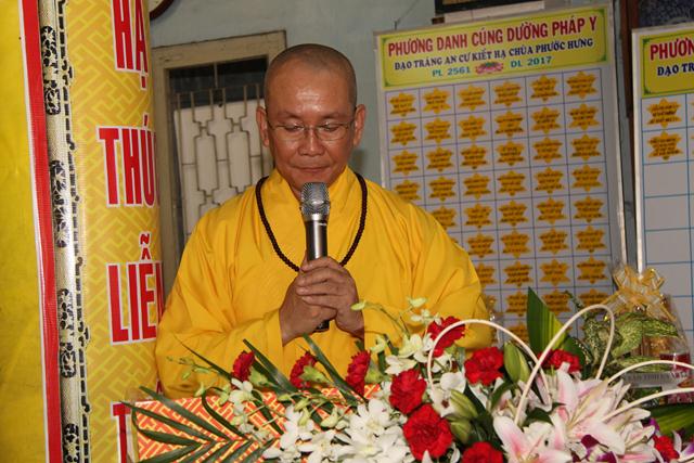 Đồng Tháp: Khai mạc khoá hành chánh trụ trì năm 2017