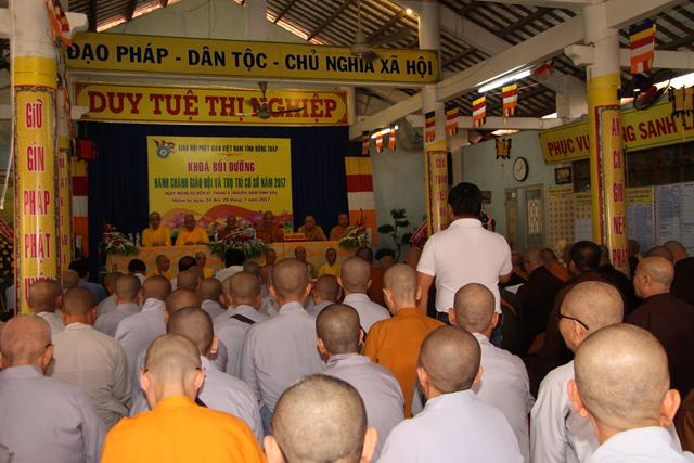 Đồng Tháp: Khai mạc khoá hành chánh trụ trì năm 2017