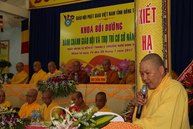 Đồng Tháp: Khai mạc khoá hành chánh trụ trì năm 2017