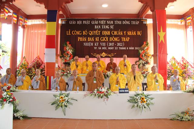Lễ ra mắt phân ban ni giới Phật giáo tỉnh Đồng Tháp NK. 2017- 2022