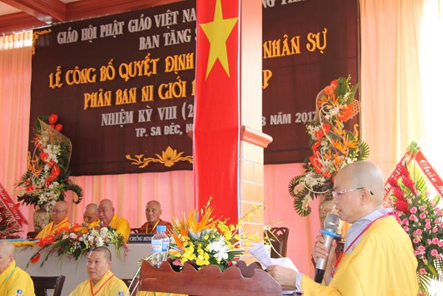 Lễ ra mắt phân ban ni giới Phật giáo tỉnh Đồng Tháp NK. 2017- 2022