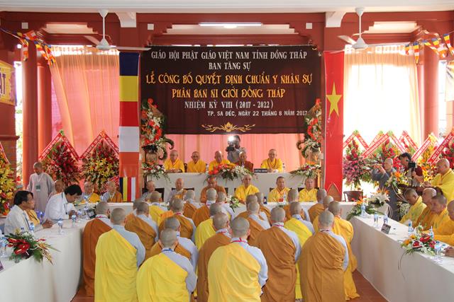 Lễ ra mắt phân ban ni giới Phật giáo tỉnh Đồng Tháp NK. 2017- 2022