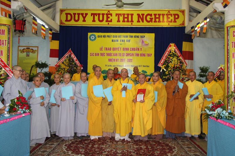 Đồng Tháp: Chuẩn y nhân sự các Ban trực thuộc Ban trị sự tỉnh