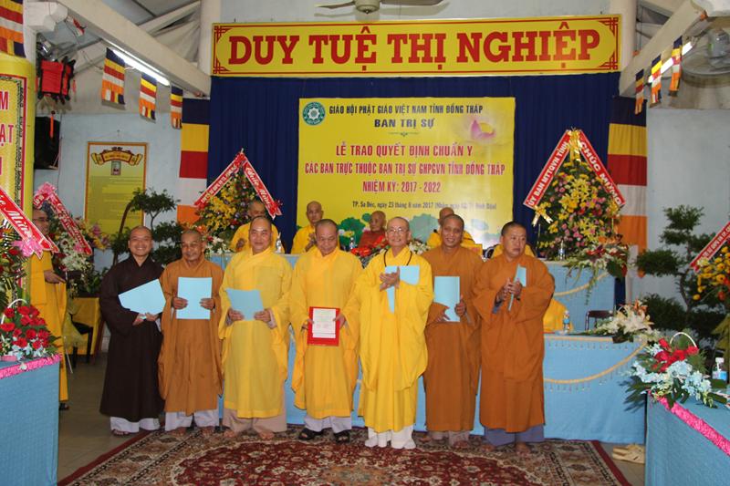 Đồng Tháp: Chuẩn y nhân sự các Ban trực thuộc Ban trị sự tỉnh