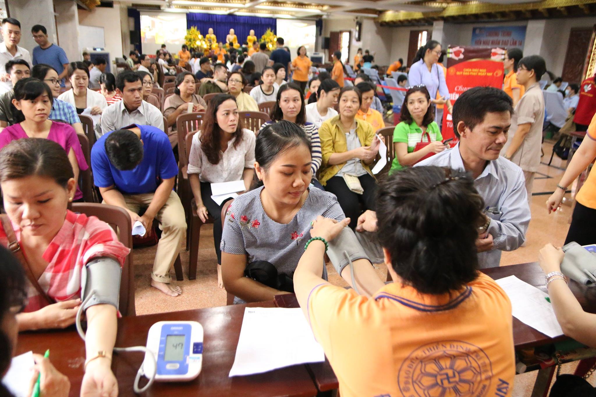 440 người tham gia hiến máu tại chùa Giác Ngộ, ngày 16/12/2017