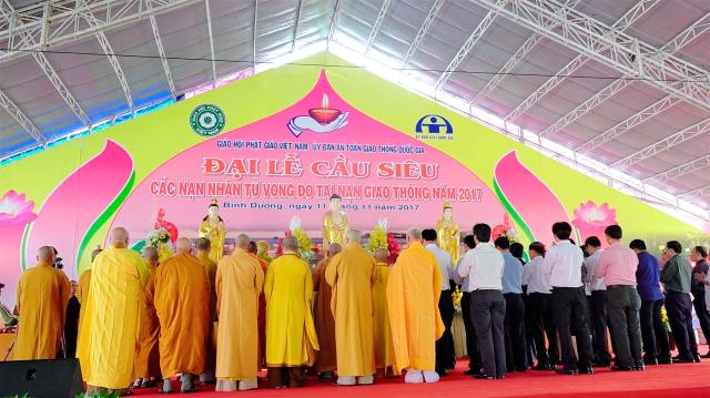 Bình Dương: Đại lễ cầu siêu các nạn nhân tử vong do TNGT