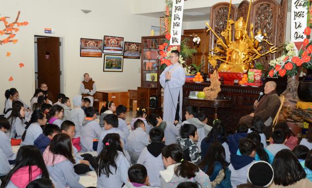 Chùa Đức Viên, San Jose, Hoa Kỳ, Khoá Tu Thiếu  Nhi Mùa Đông Năm 2017