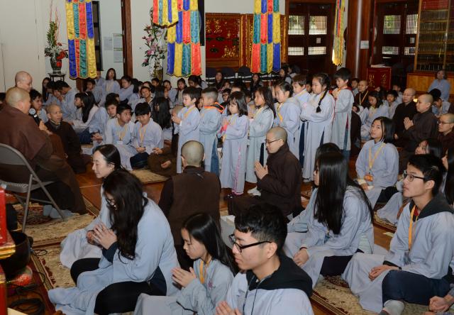 Chùa Đức Viên, San Jose, Hoa Kỳ, Khoá Tu Thiếu  Nhi Mùa Đông Năm 2017