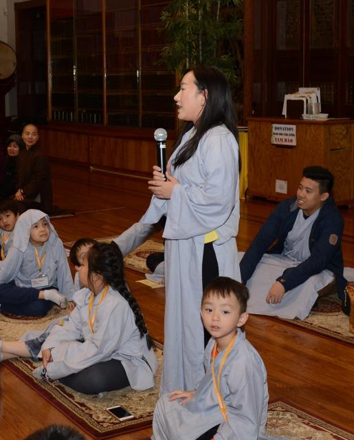 Chùa Đức Viên, San Jose, Hoa Kỳ, Khoá Tu Thiếu  Nhi Mùa Đông Năm 2017
