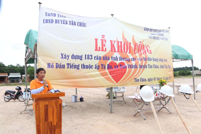 Lễ khởi công xây dựng 183 căn nhà cho 1000 kiều bào hồi hương từ Campuchia tại hồ Dầu Tiếng, Tây Ninh